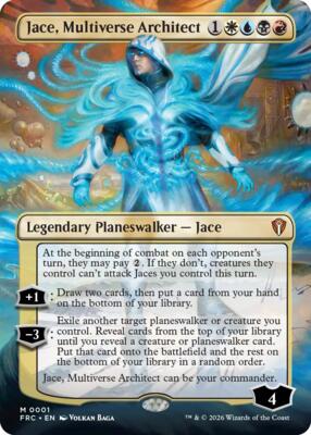 Jace, Multiverse Architect (Borderless) card from Commander: Reality Fracture