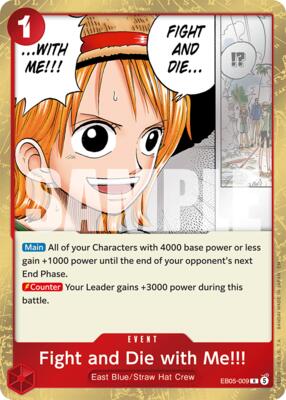 Fight and Die with Me!!! card from Extra Booster: One Piece Heroines Edition Vol. 2