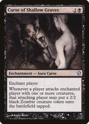Curse of Shallow Graves card from Commander 2013