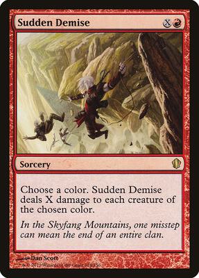 Sudden Demise card from Commander 2013
