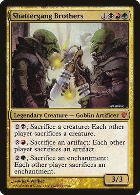 Shattergang Brothers card from Commander 2013