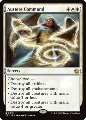 Austere Command card from Commander: Foundations