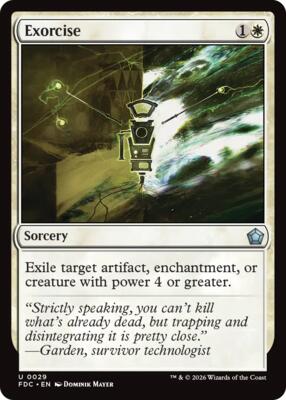 Exorcise card from Commander: Foundations