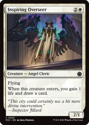 Inspiring Overseer card from Commander: Foundations