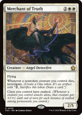 Merchant of Truth card from Commander: Foundations