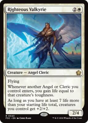 Righteous Valkyrie card from Commander: Foundations