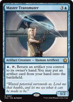 Master Transmuter card from Commander: Foundations