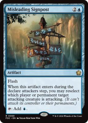 Misleading Signpost card from Commander: Foundations