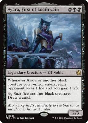 Ayara, First of Locthwain card from Commander: Foundations
