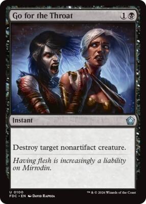 Go for the Throat card from Commander: Foundations