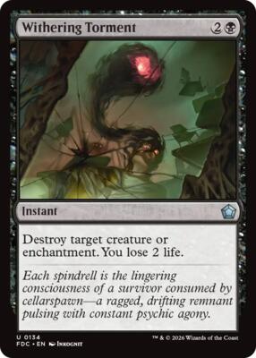 Withering Torment card from Commander: Foundations