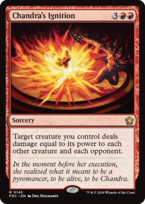 Chandra's Ignition card from Commander: Foundations