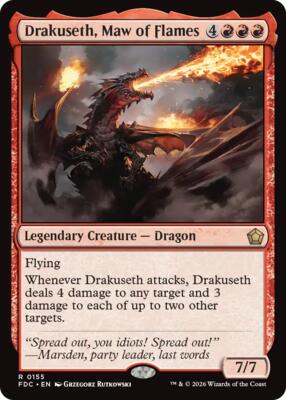 Drakuseth, Maw of Flames card from Commander: Foundations