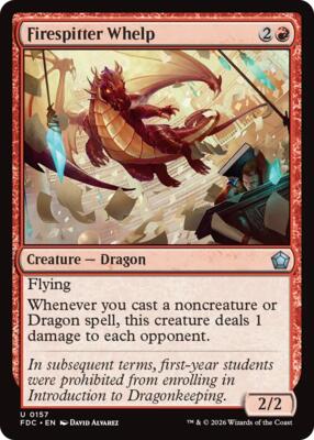 Firespitter Whelp card from Commander: Foundations