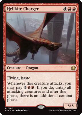 Hellkite Charger card from Commander: Foundations