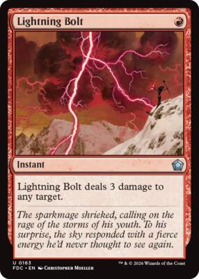 Lightning Bolt card from Commander: Foundations