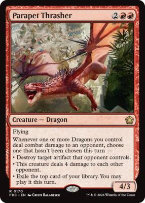 Parapet Thrasher card from Commander: Foundations