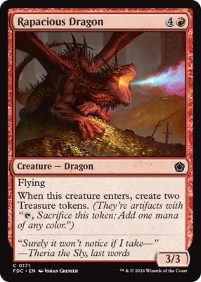Rapacious Dragon card from Commander: Foundations