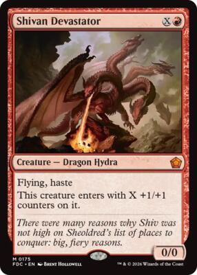 Shivan Devastator card from Commander: Foundations