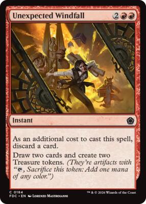 Unexpected Windfall card from Commander: Foundations