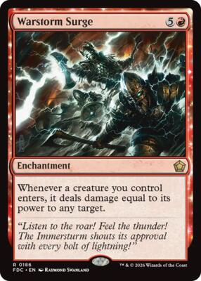 Warstorm Surge card from Commander: Foundations