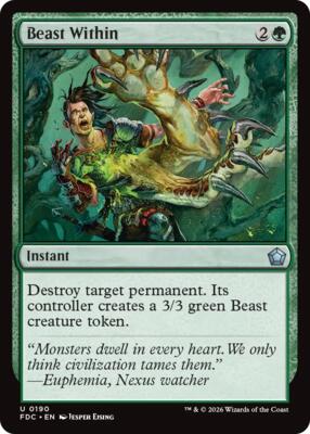 Beast Within card from Commander: Foundations