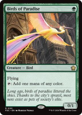 Birds of Paradise card from Commander: Foundations