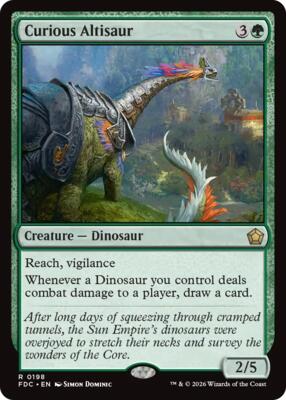 Curious Altisaur card from Commander: Foundations