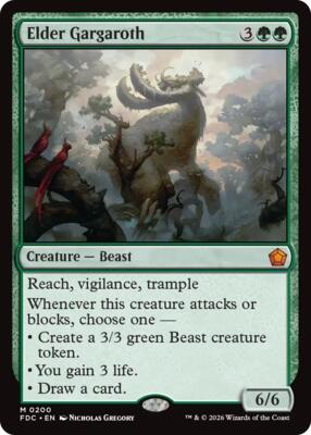 Elder Gargaroth card from Commander: Foundations