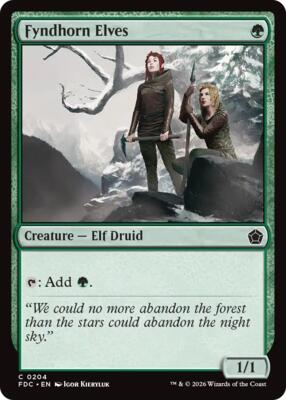 Fyndhorn Elves card from Commander: Foundations