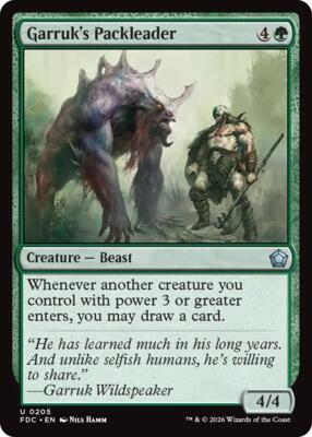Garruk's Packleader card from Commander: Foundations
