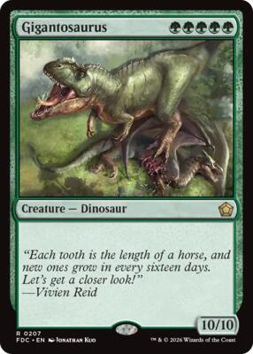 Gigantosaurus card from Commander: Foundations