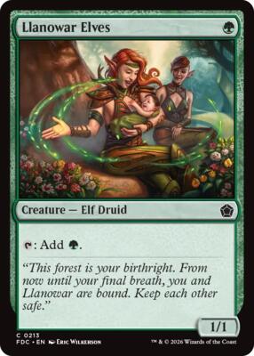 Llanowar Elves card from Commander: Foundations