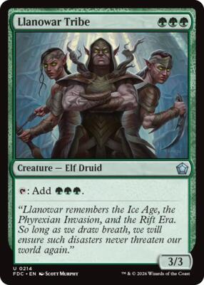 Llanowar Tribe card from Commander: Foundations