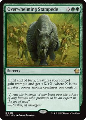 Overwhelming Stampede card from Commander: Foundations