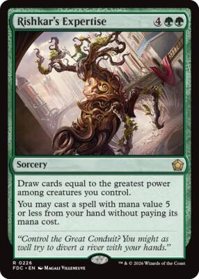 Rishkar's Expertise card from Commander: Foundations