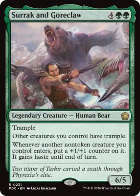Surrak and Goreclaw card from Commander: Foundations