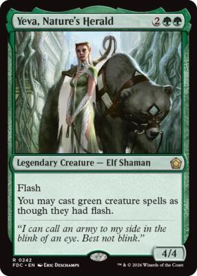 Yeva, Nature's Herald card from Commander: Foundations