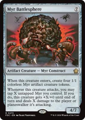 Myr Battlesphere card from Commander: Foundations