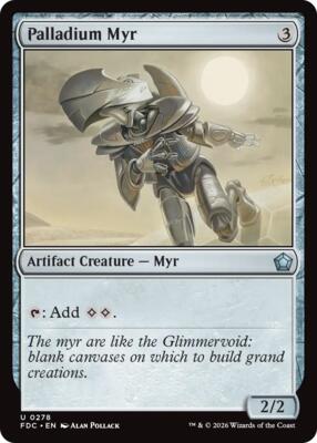 Palladium Myr card from Commander: Foundations
