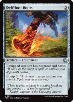 Swiftfoot Boots card from Commander: Foundations