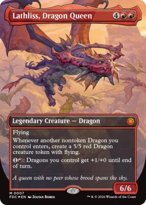 Lathliss, Dragon Queen (Borderless) card from Commander: Foundations