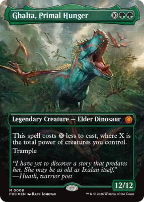 Ghalta, Primal Hunger (Borderless) card from Commander: Foundations
