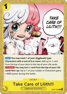 Take Care of Lilith!!! card from Extra Booster: One Piece Heroines Edition Vol. 2