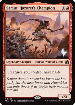 Samut, Hazoret's Champion card from Promo Pack: Reality Fracture