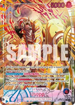 Usopp (Flame-Flame Fruit Coliseum) card from One Piece Promotion Cards