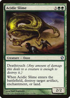 Acidic Slime card from Commander 2013