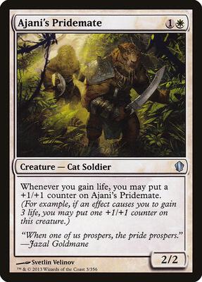 Ajani's Pridemate card from Commander 2013
