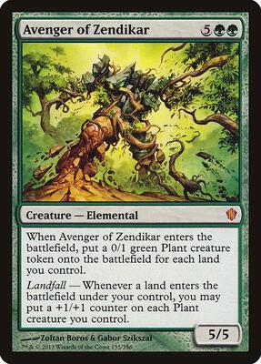 Avenger of Zendikar card from Commander 2013