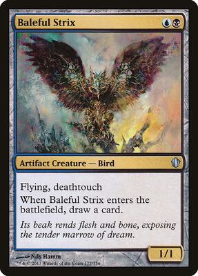 Baleful Strix card from Commander 2013